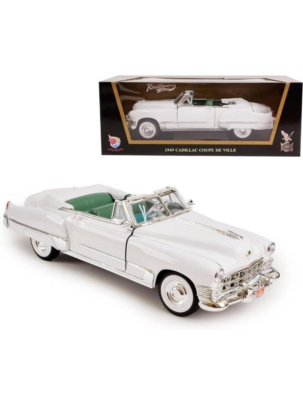 Vintage 1949 Pink Cadillac Diecast Convertible 1:18 - Luxury Collectible with